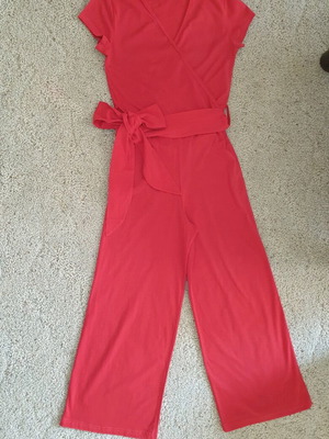 Overall zipkilot cotton jumpsuit like new, red, S/M