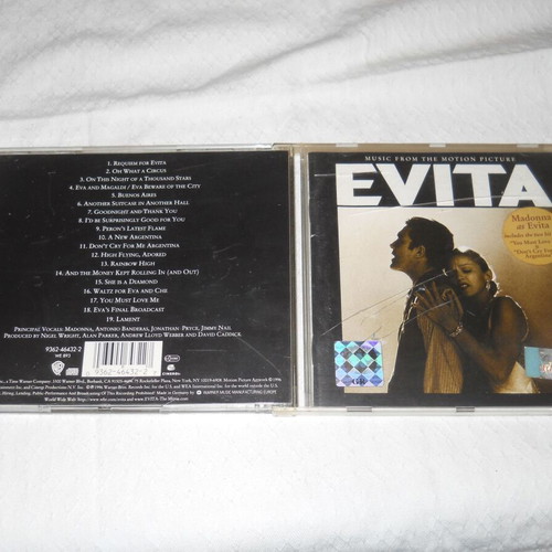 Evita Music From The Motion Picture CD used, classical genre