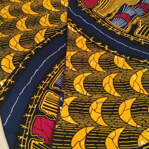 Head wrap made of authentic African wax fabric, like new