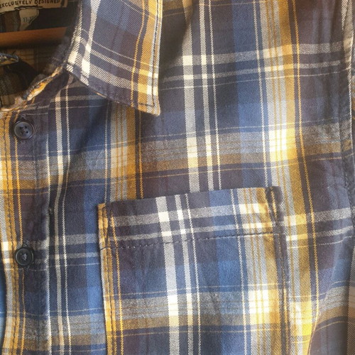 Marks & Spencer Boys' Winter Shirt like new, blue mix, 11-12 years