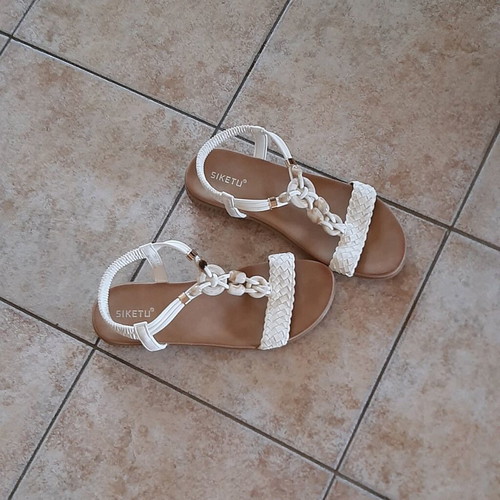White sandals like new, size 40.5-41, soft flexible sole