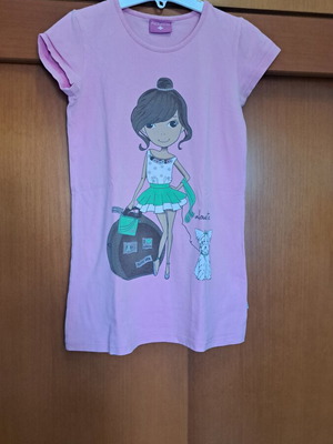 Alouette pink dress for girls like new, size 122 cm, age 7-9