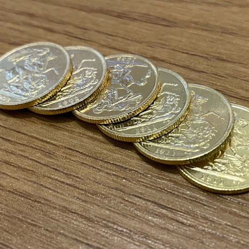 Gold-Plated Half Pound England New - George V