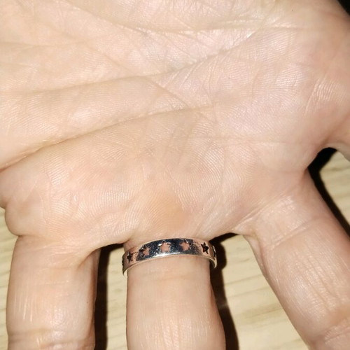 Ring new, size 6, zinc alloy with star design