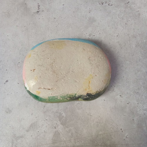 Collectible painted souvenir stone Agios Minas Chios 1990, like new