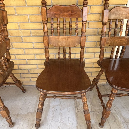 Chairs set of 3 used, solid wood