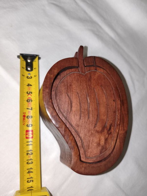Wooden coaster set with holder, handmade, new, pack of 6