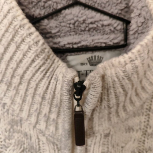 Men's wool cardigan T Traxx Large like new, gray