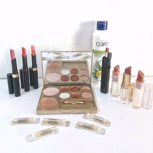 Avon lipsticks and cosmetics used, bundle