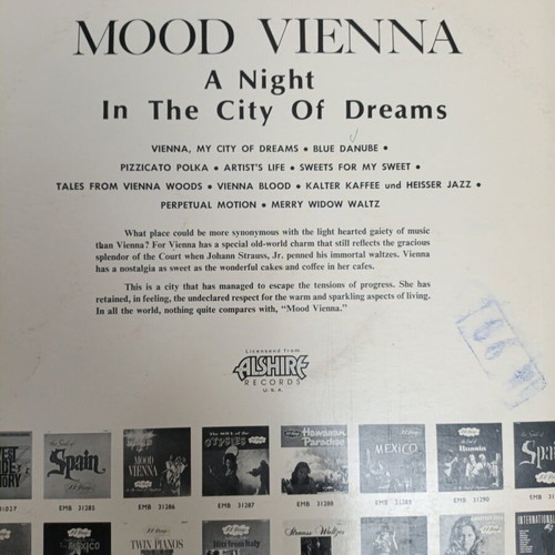 Mood Vienna 101 Strings vinyl record like new