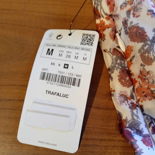 ZARA Trafaluc φόρεμα αφόρετο με το καρτελάκι κόκκινο μέγεθος M