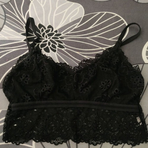 Bralet lace like new, black