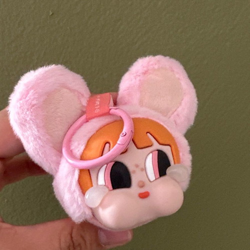 Shein pink teddy bear keychain like new
