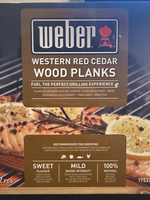 Weber Western Red Cedar Wood Planks new, pack of 2 for smoking