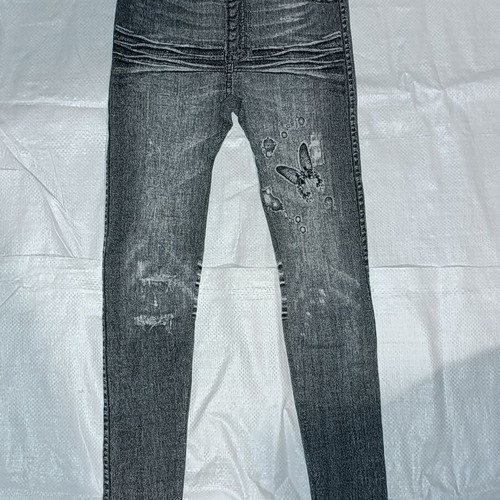 Pants denim-look black XL like new, 7% stretch