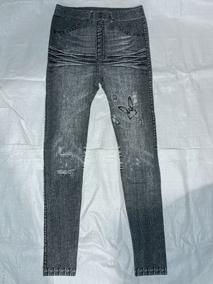 Pants denim-look black XL like new, 7% stretch