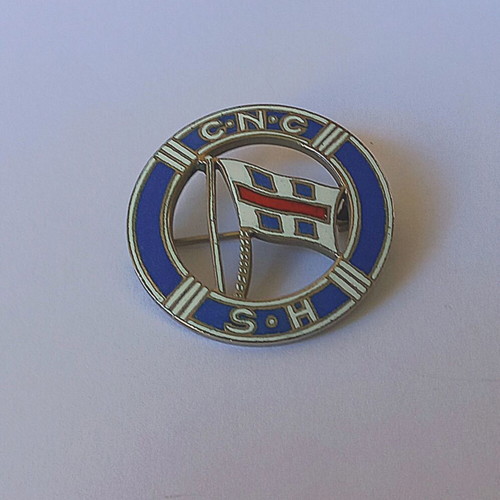 Vintage French nautical enamel pin used 1920-30