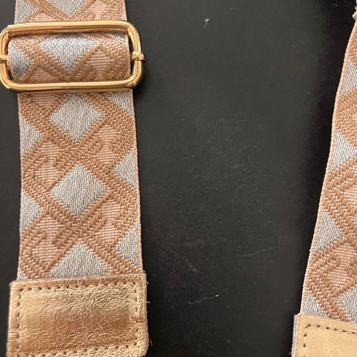 Woven bag strap with leather new