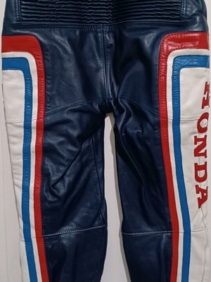Vintage leather motorcycle pants Honda Racing used