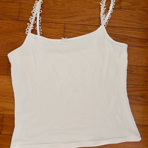 White no small top with beaded straps Promod new