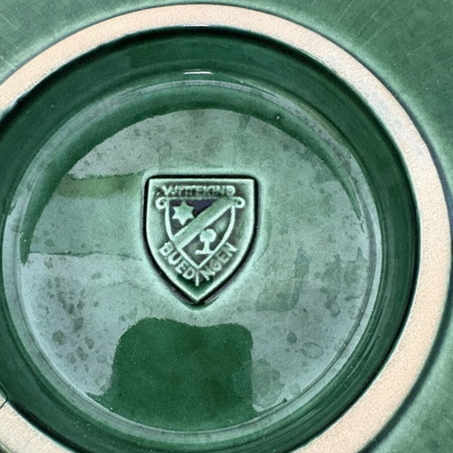 Heineken ceramic ashtray, green, collectible