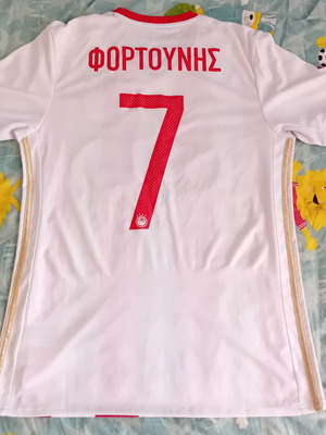 Φανέλα Ολυμπιακός ποδόσφαιρο Adidas 2017 Φορτούνης μεταχειρισμένη, μέγεθος Small
