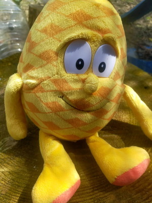 Toy used, yellow and soft