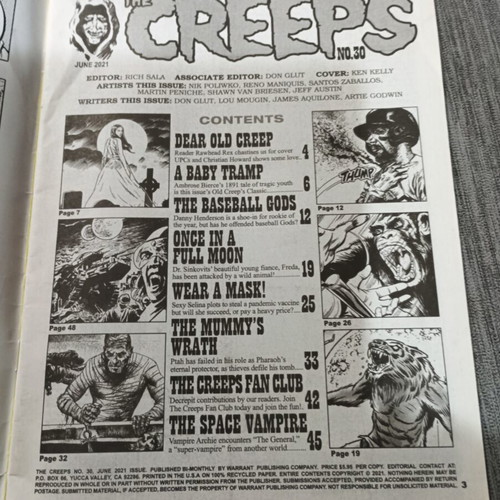 The Creeps #30 comic used, June 2021