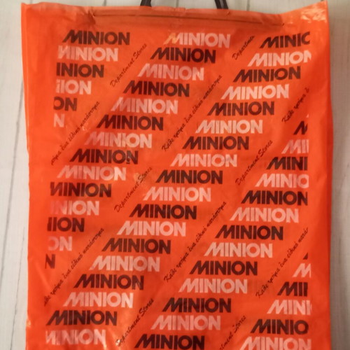 Minion plastic shopping bags vintage set of 2, like new