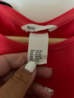 Рокля H&M нова размер 10-12 години червена и розова
