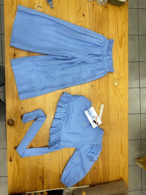 Set of 2 Girls' Viscose Top and Pants Size 3-4 Years New