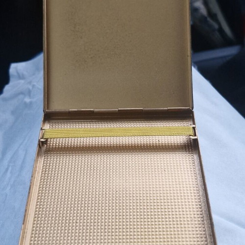 Vintage cigarette case 1950-1960 used with gold details