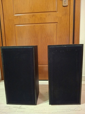 Κουτιά ηχείων σαν καινούργια, ξύλινα, 2 τεμάχια, μαύρο με ύφασμα