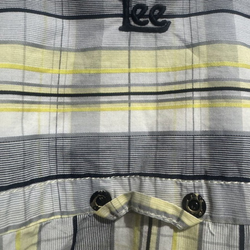 Lee 100% cotton shirt, black and yellow, size L