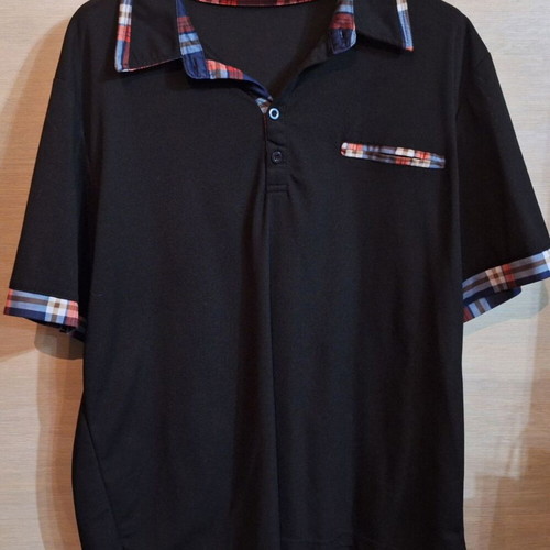 Polo T Shirt new, elastic, sizes XL XXL with check details