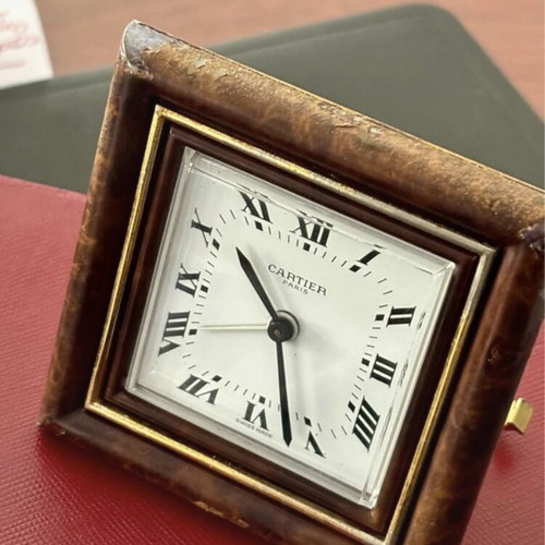 Cartier Paris desk clock used, mechanical, vintage design