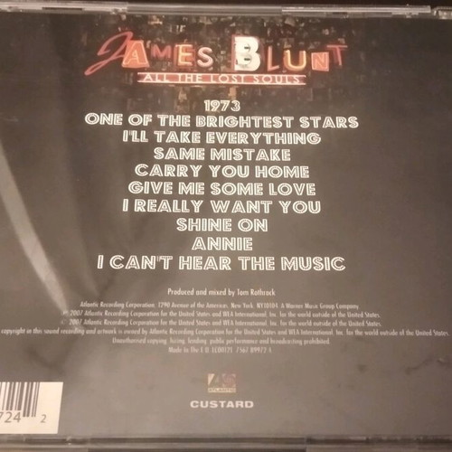 James Blunt All the Lost Souls CD like new