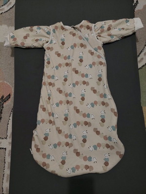 Sleeping bag 2.5 tog (65 - 80 cm) cotton like new with zipper and detachable sleeves