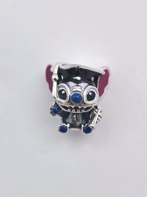 Disney Stitch Graduation Charm silver S925 new