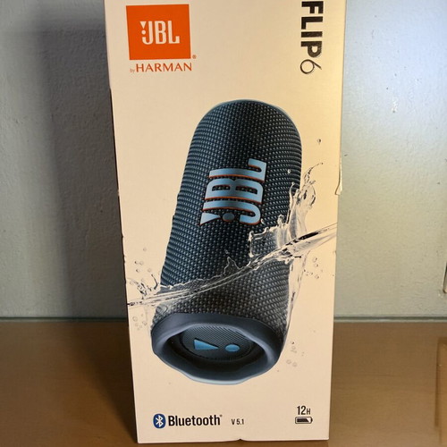 JBL Flip 6 Blue portable Bluetooth speaker new, factory sealed
