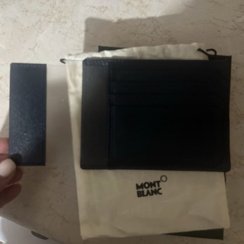 Montblanc Sartorial Card Holder Denim Blue with ID Card Holder new