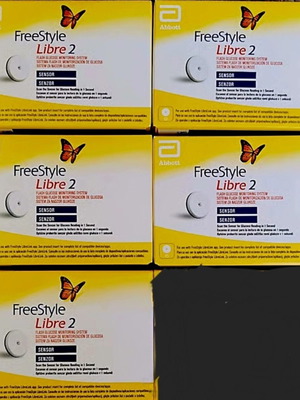 FreeStyle Libre 2 PLUS glucose monitoring system new, pack of 5