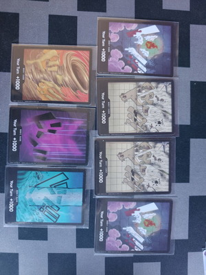 One Piece TCG 7 Foil Cards Like New