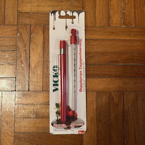 Vicko patisserie thermometer 16 cm, analog with protective case