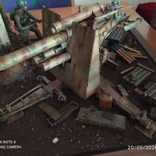Diorama 88mm FLAK 36 new, Battle of Berlin, 1/35 scale