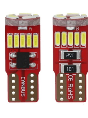 LED T10 W5W CANBUS white 6000K, new, 2 pieces