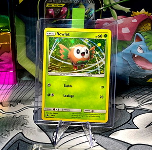 Pokemon holo card Rowlet promo