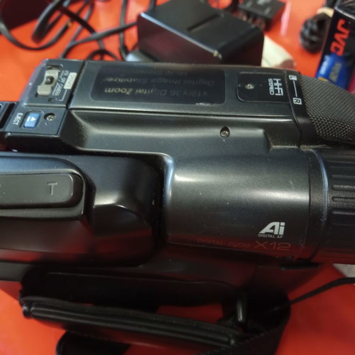 Panasonic VHS-C NV-S6 camera used with charger and cables