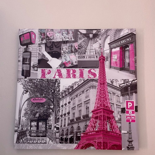 Πίνακας σε καμβά Paris like new, αισθητικό κολάζ