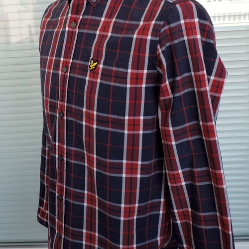 Lyle and Scott Mens Long Sleeve Checked Shirt Size M like new, blue red